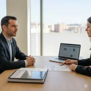 Abogada explica requisitos y plan de pagos de la Ley de la Segunda Oportunidad en Castellón a un cliente